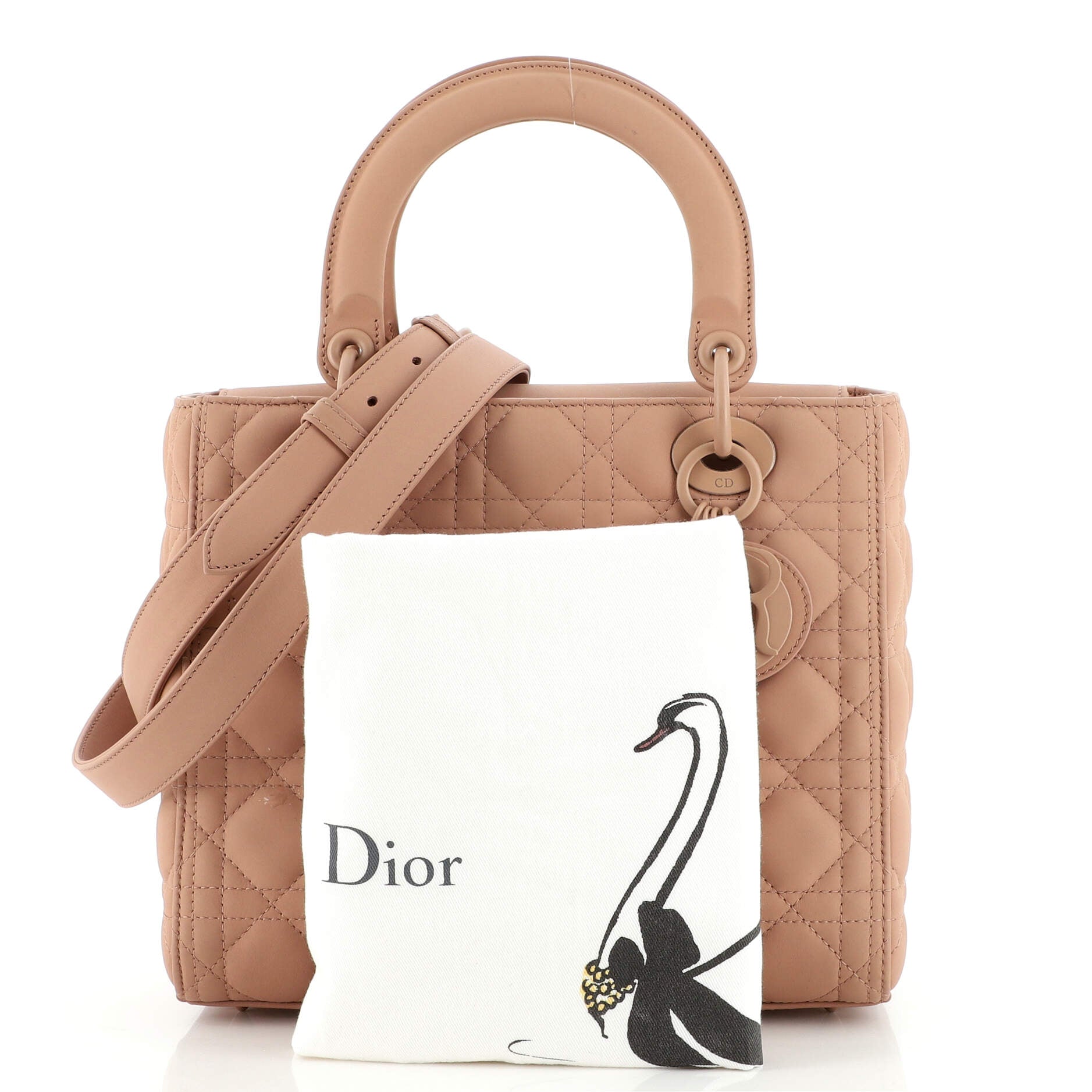 Ultra Matte Lady Dior Bag Cannage Quilt Calfskin Medium - Image 2