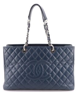 Grand Shopping Tote Quilted Caviar XL