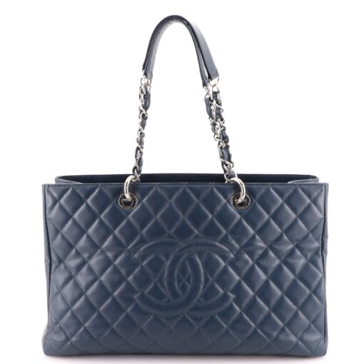 Grand Shopping Tote Quilted Caviar XL