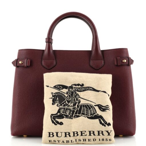 Banner Tote Leather and House Check Canvas Medium - Image 2