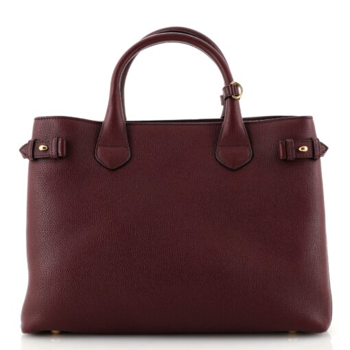 Banner Tote Leather and House Check Canvas Medium - Image 4