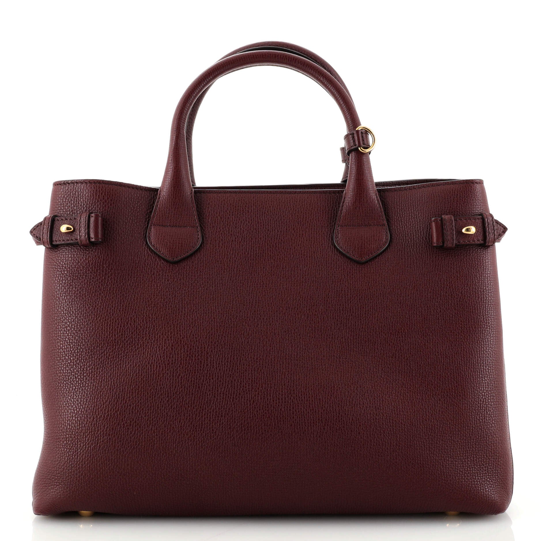 Banner Tote Leather and House Check Canvas Medium - Image 4