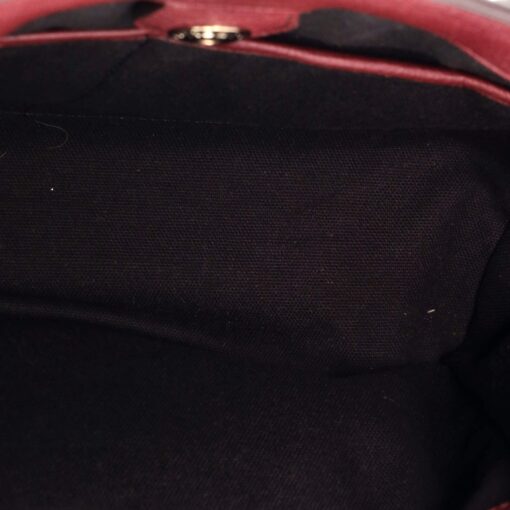 Banner Tote Leather and House Check Canvas Medium - Image 6