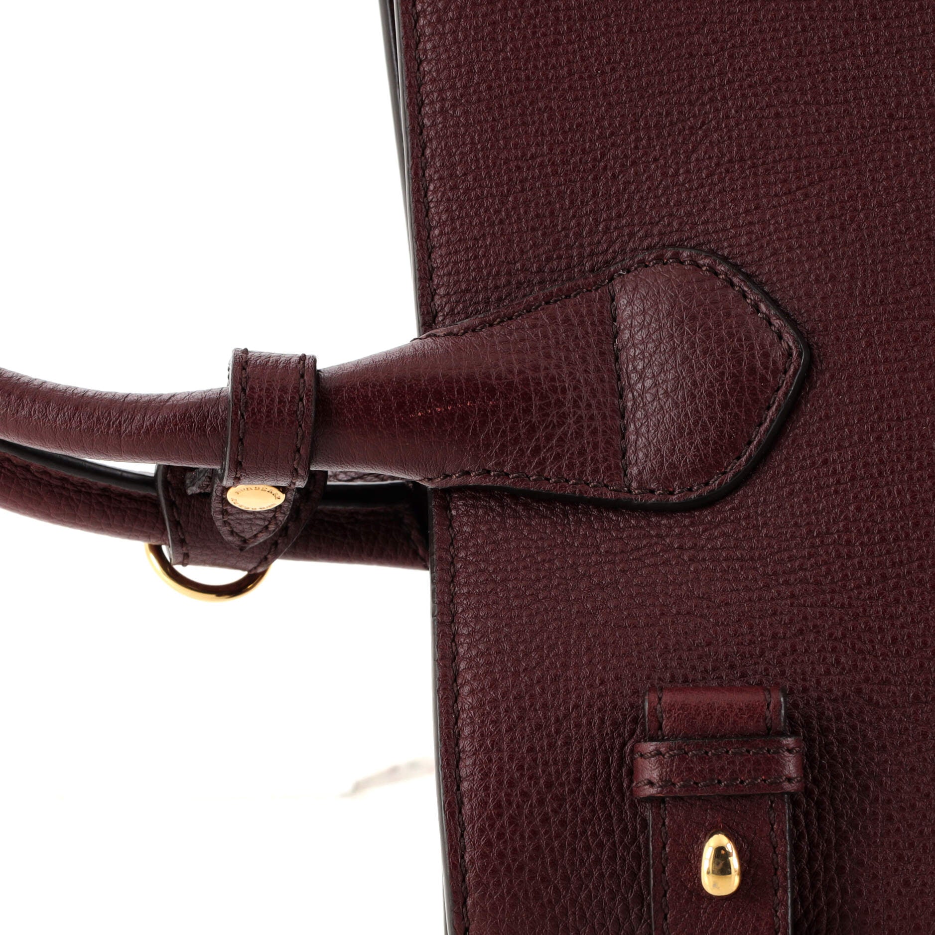 Banner Tote Leather and House Check Canvas Medium - Image 8
