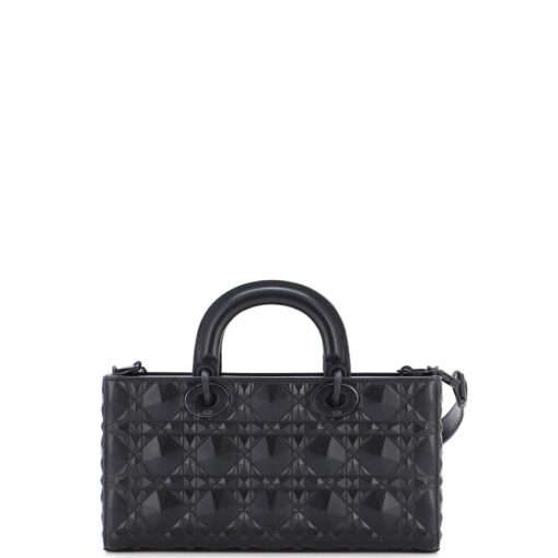 Ultra Matte Lady D-Joy Bag Diamond Motif Cannage Calfskin Medium - Image 3