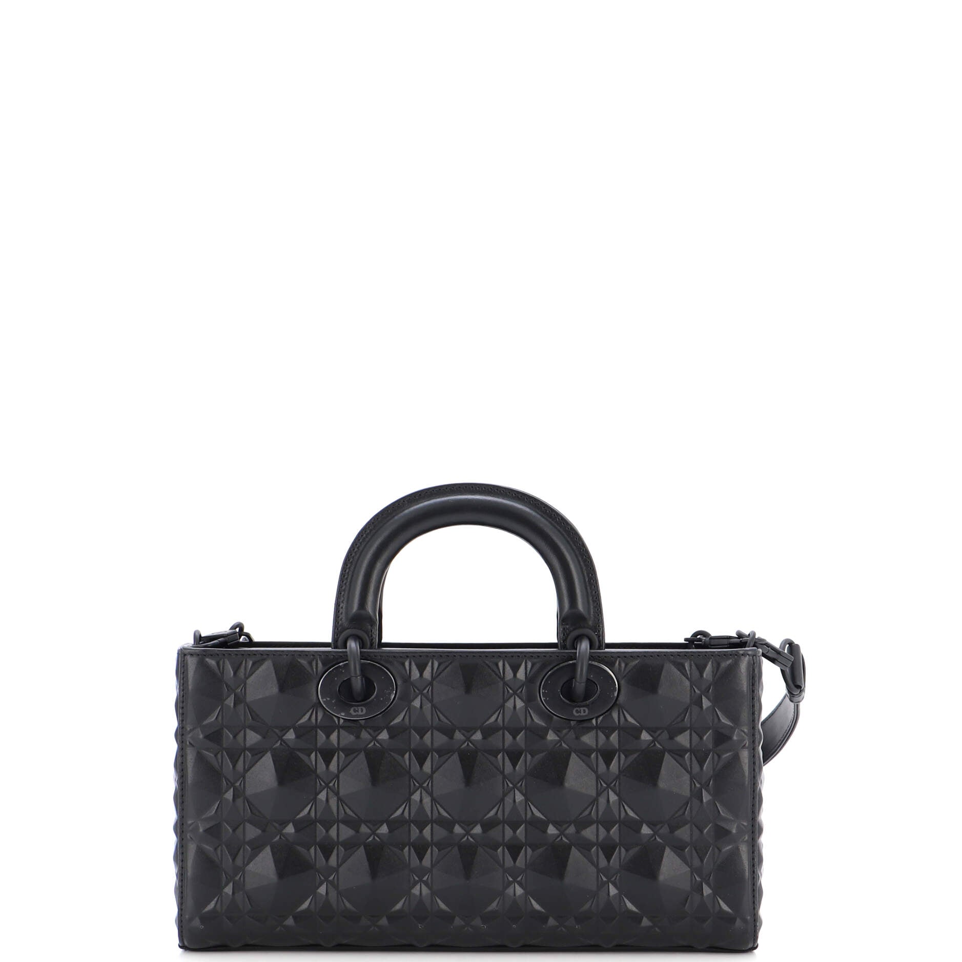 Ultra Matte Lady D-Joy Bag Diamond Motif Cannage Calfskin Medium - Image 3