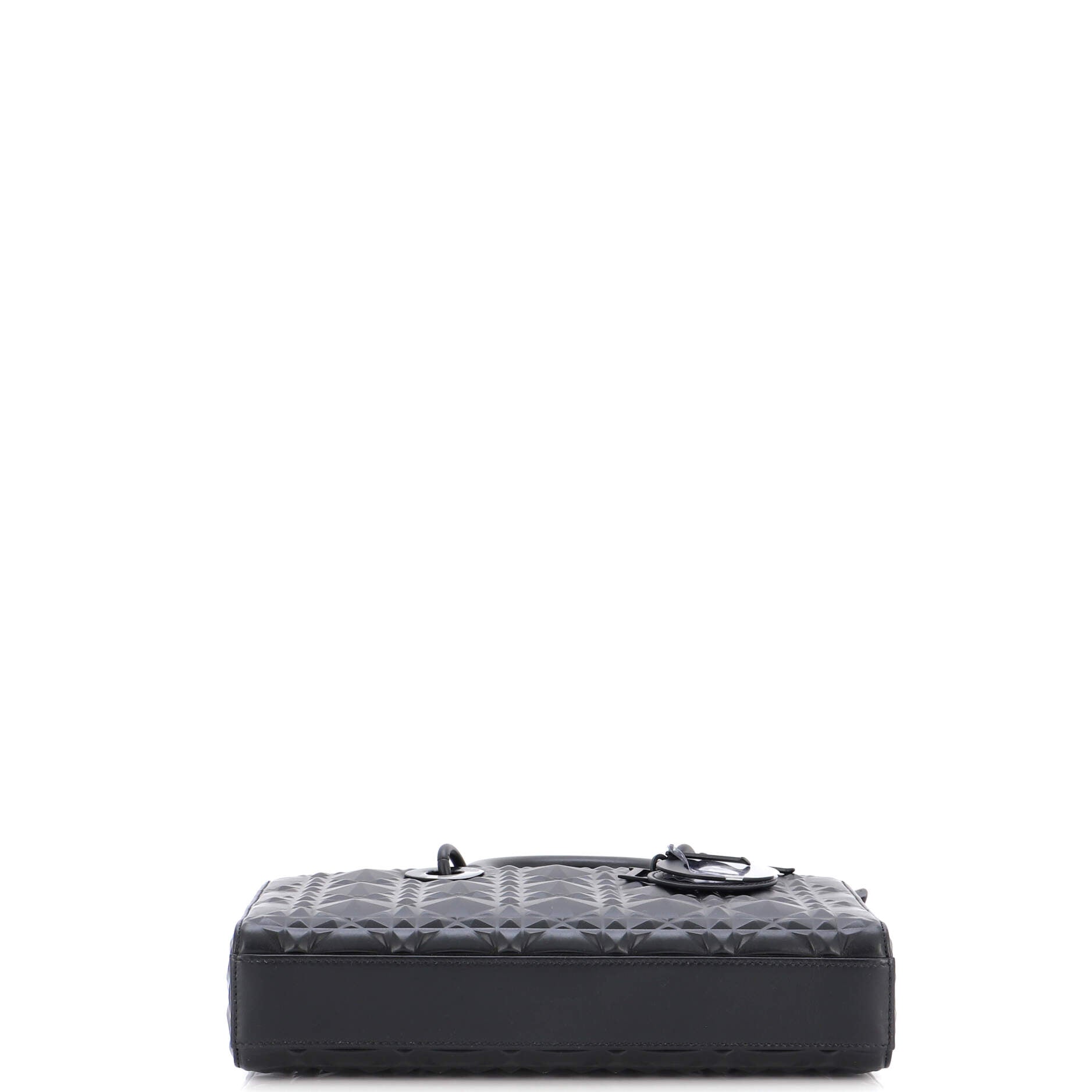 Ultra Matte Lady D-Joy Bag Diamond Motif Cannage Calfskin Medium - Image 4