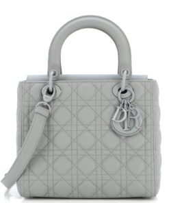 Ultra Matte Lady Dior Bag Cannage Quilt Calfskin Medium