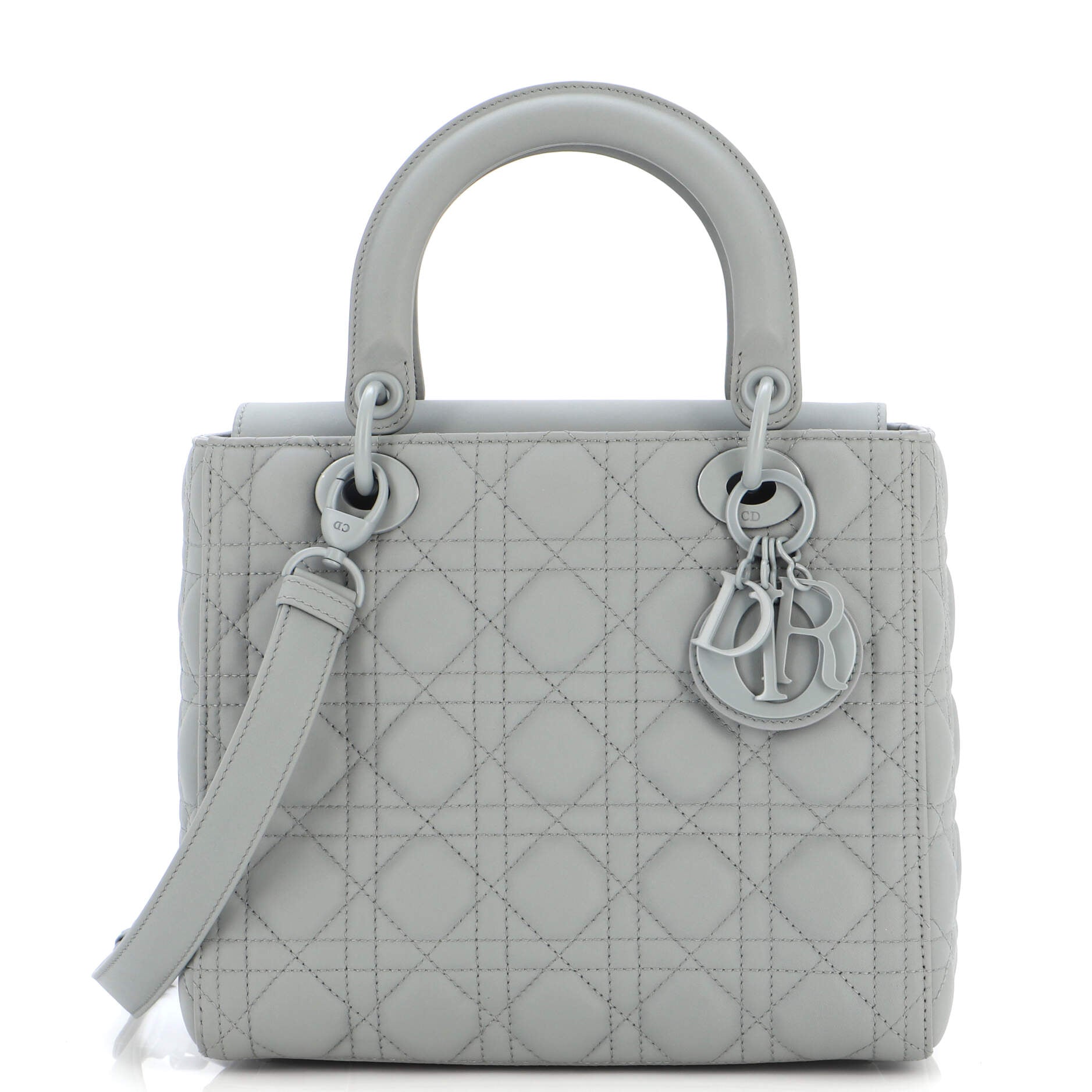 Ultra Matte Lady Dior Bag Cannage Quilt Calfskin Medium