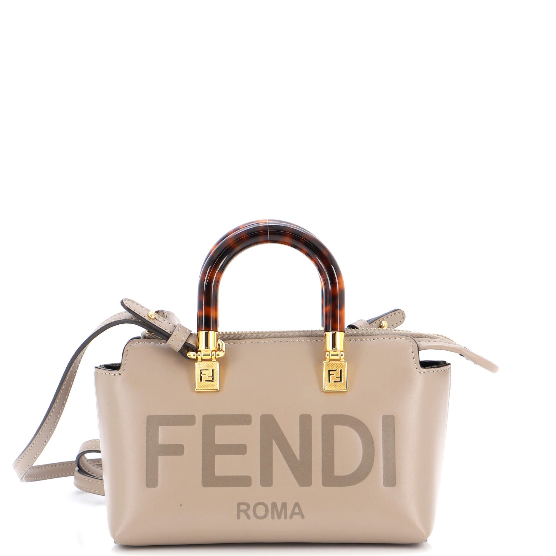 Logo By The Way Top Handle Bag Embossed Leather Mini
