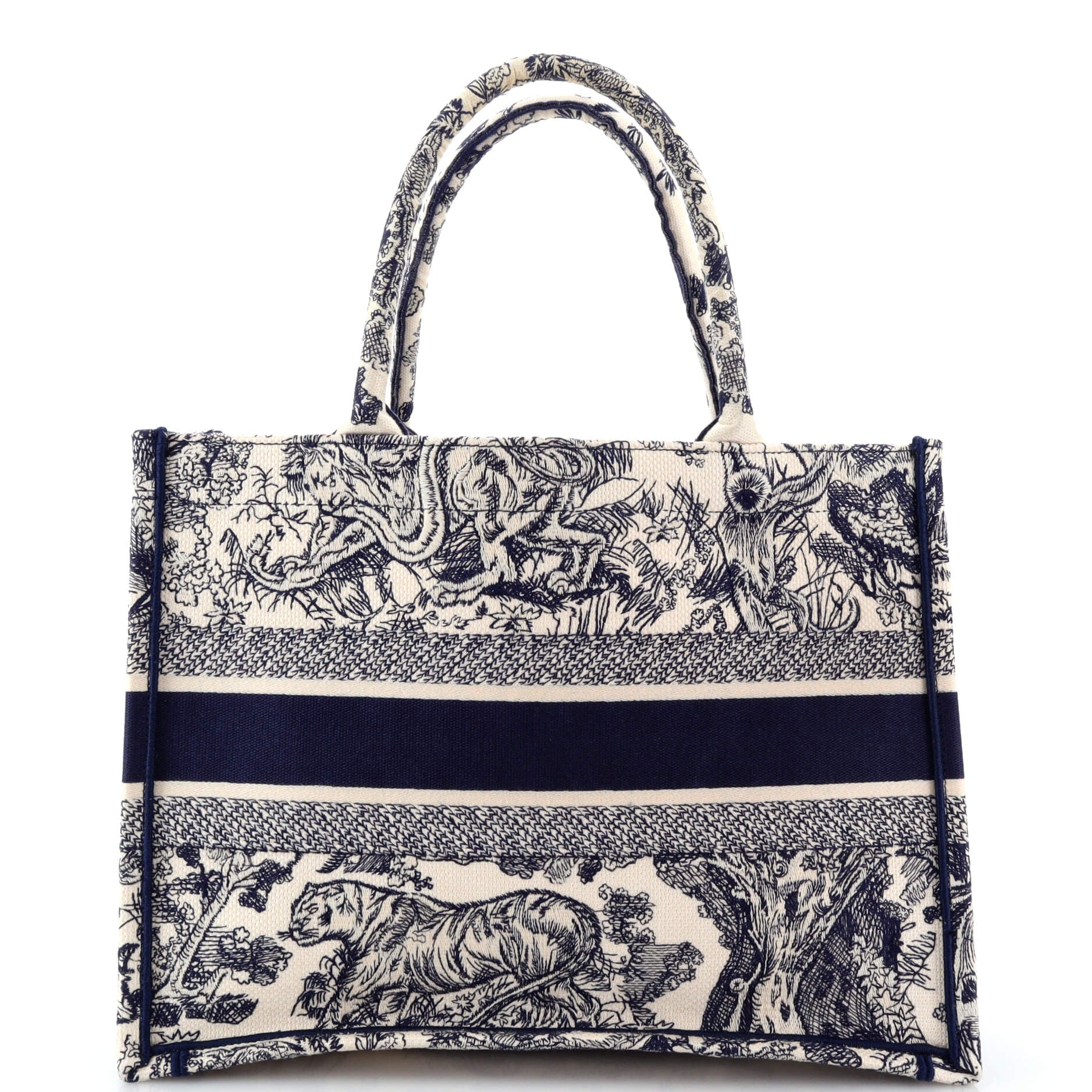 Book Tote Embroidered Canvas Medium - Image 3