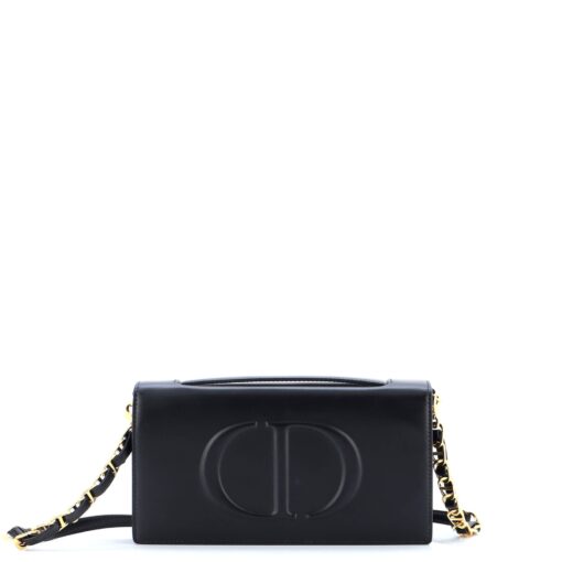 CD Signature Flap Bag Leather Mini