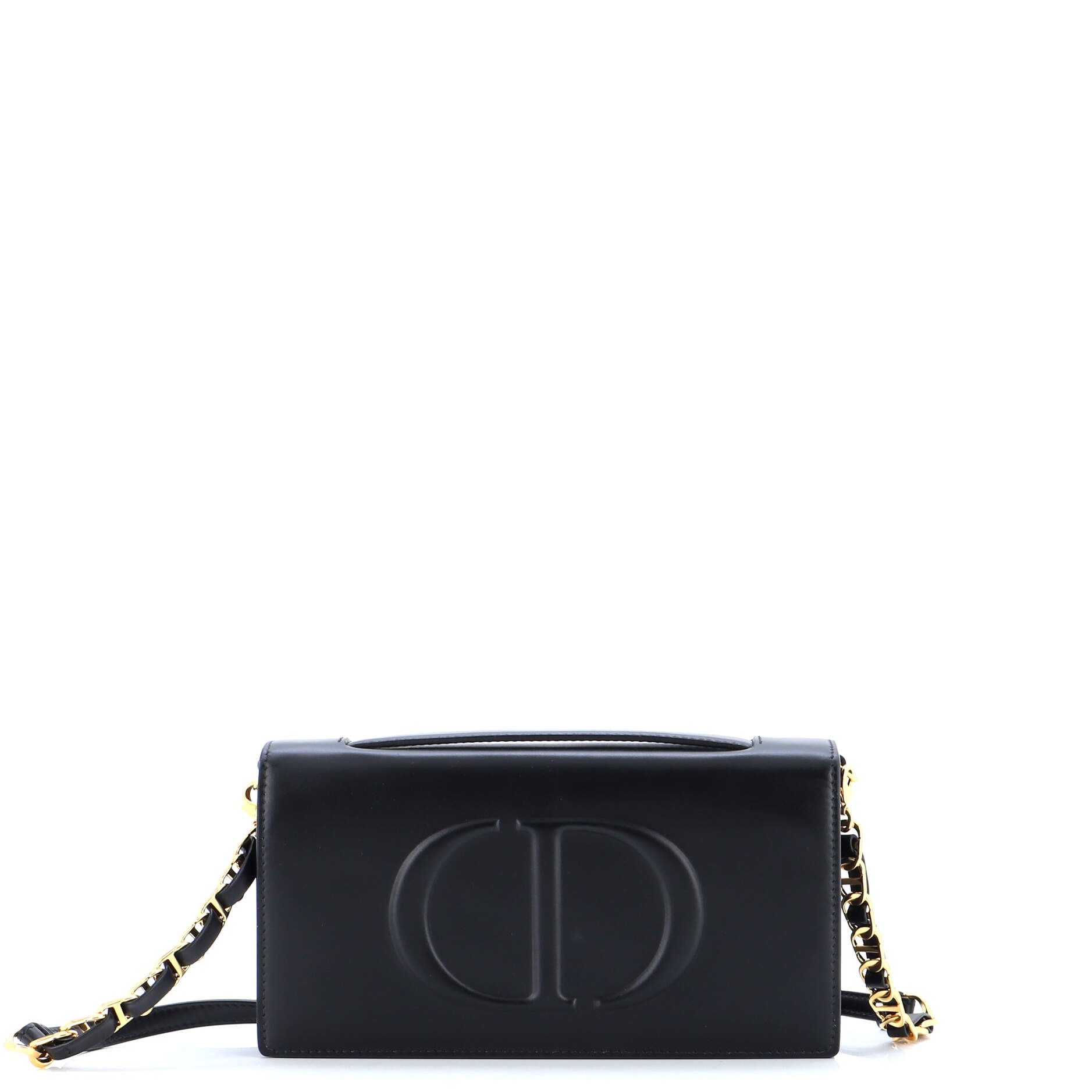 CD Signature Flap Bag Leather Mini