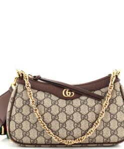 Ophidia Zip Pochette Shoulder Bag GG Coated Canvas Small