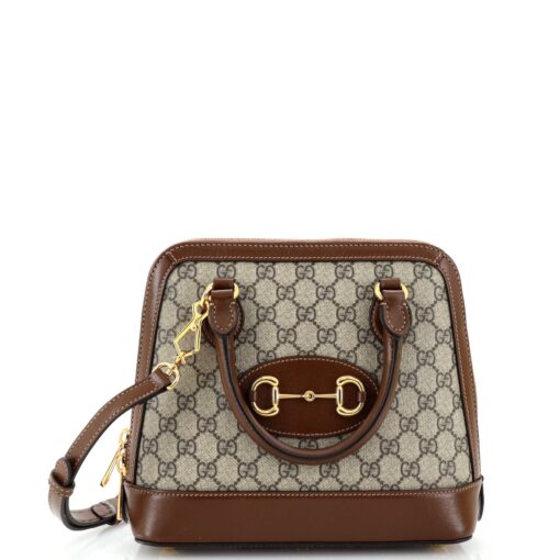 Horsebit 1955 Top Handle Bag GG Coated Canvas Small