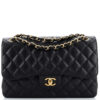 Classic Double Flap Bag Quilted Caviar Jumbo