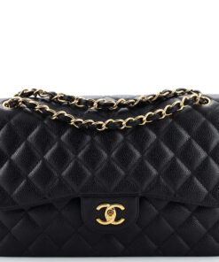 Classic Double Flap Bag Quilted Caviar Jumbo