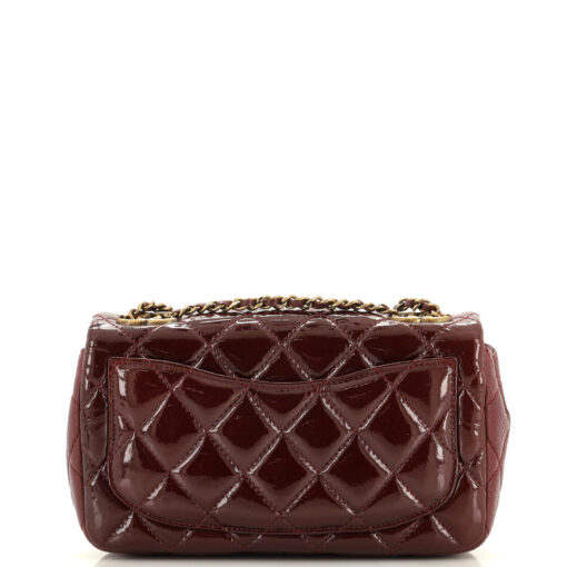 CC Eyelet Flap Bag Quilted Patent Small - Image 3
