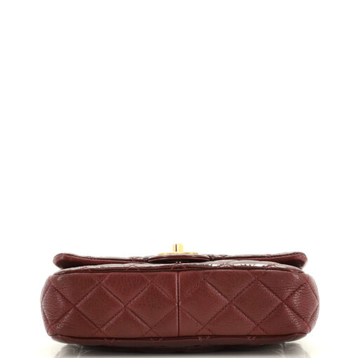CC Eyelet Flap Bag Quilted Patent Small - Image 4