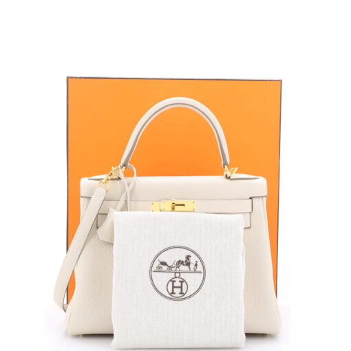 Kelly Handbag Light Togo with Gold Hardware 28 - Image 2