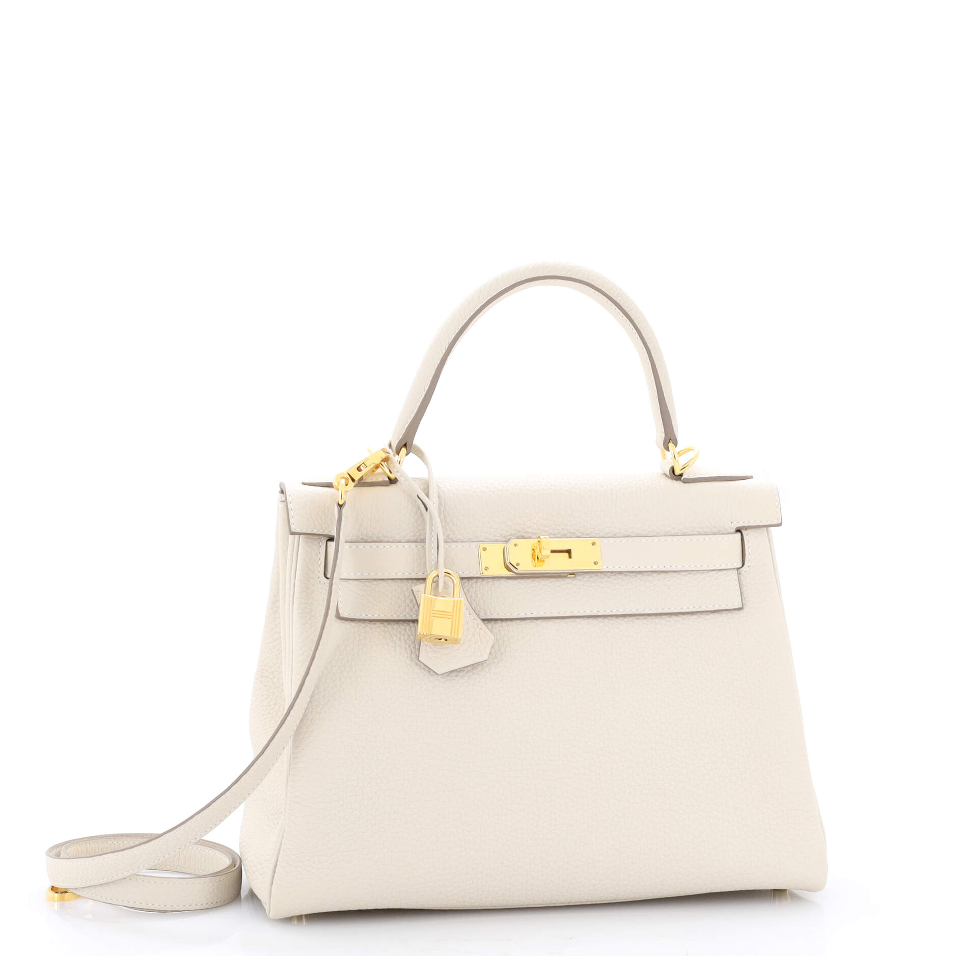 Kelly Handbag Light Togo with Gold Hardware 28 - Image 3
