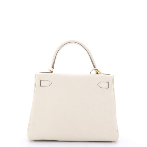 Kelly Handbag Light Togo with Gold Hardware 28 - Image 4