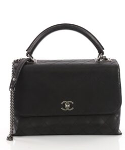Urban Luxury Top Handle Bag Quilted Calfskin Medium