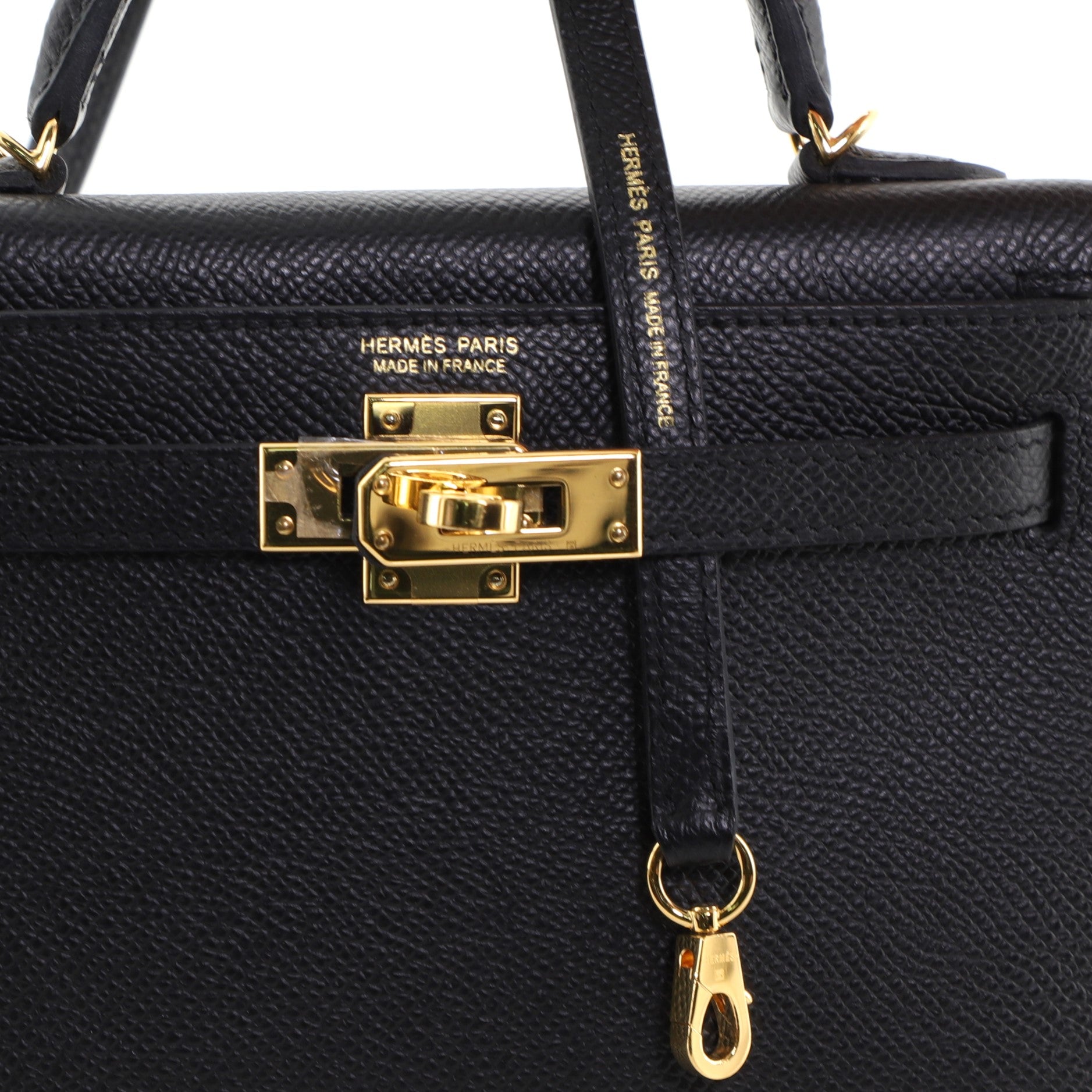 Kelly Mini II Handbag Noir Epsom with Gold Hardware 20 - Image 7