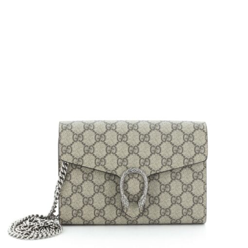 Dionysus Chain Wallet GG Coated Canvas Small
