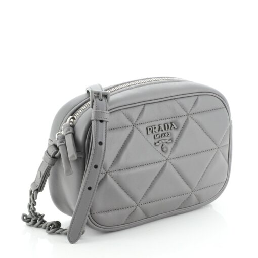 Spectrum Zip Shoulder Bag Quilted Leather Small - Image 3