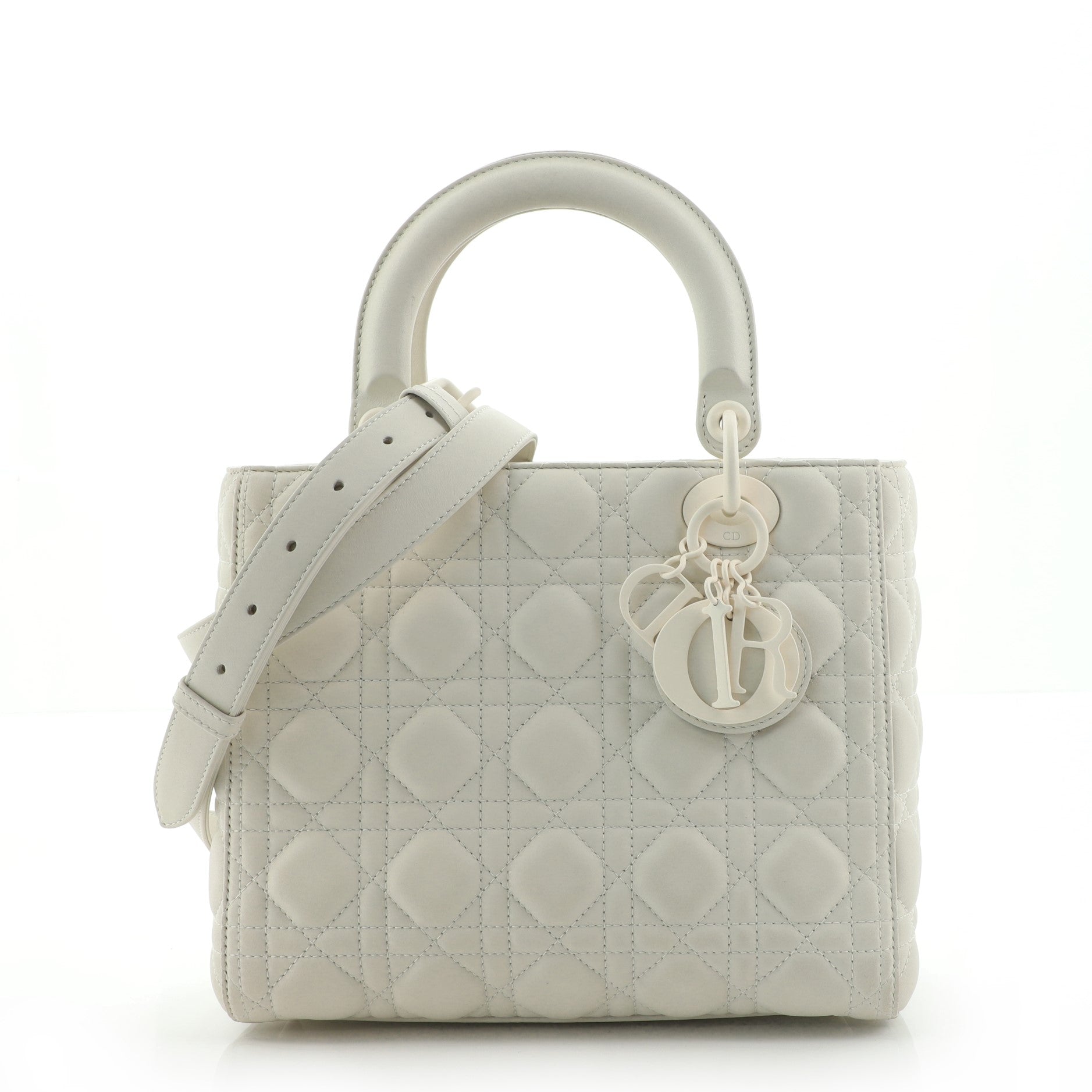 Ultra Matte Lady Dior Bag Cannage Quilt Calfskin Medium