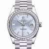 Rolex Day-Date 40, Arabic Numerals, Platinum, Diamond Bezel