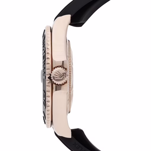 Rolex Yacht-Master 37mm Everose Gold - Ceramic Bezel - Black Dial - Black Rubber Strap 268655 - Image 3