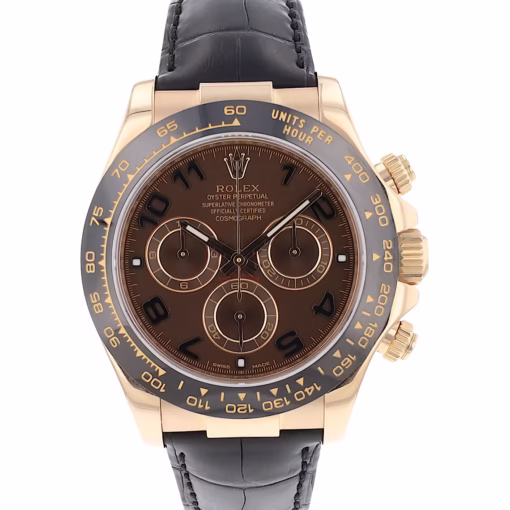 Rolex 116515LN Daytona Rose Gold Oysterflex Black Dial
