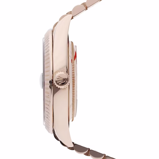 Rolex Day-Date 40 NEW 2024 Chocolate Brown Baguette Diamond Dial Rose Gold President Bracelet - Image 3